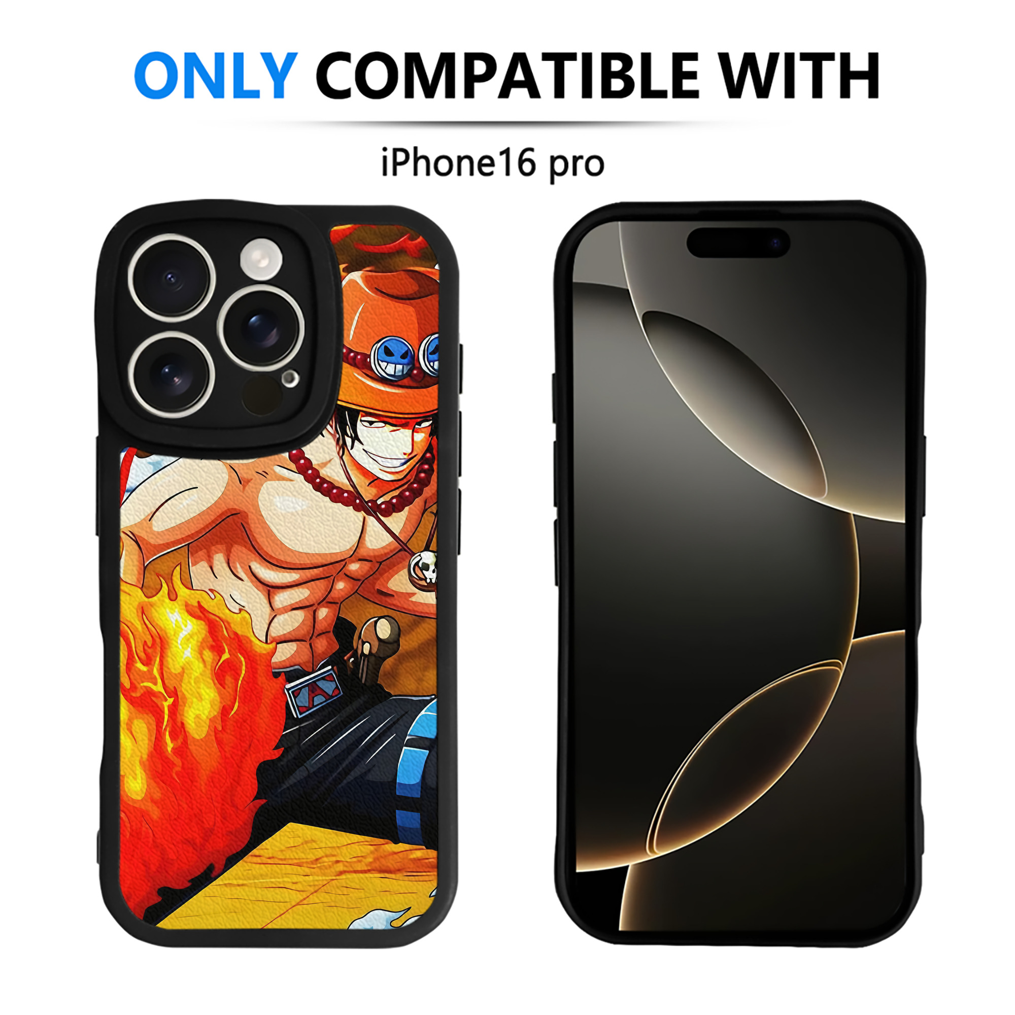 （画像用） ワンピース ONE PIECE 【iPhone 16シリーズ対応】シリコンスマホケース（レザー調） 材質：シリコン